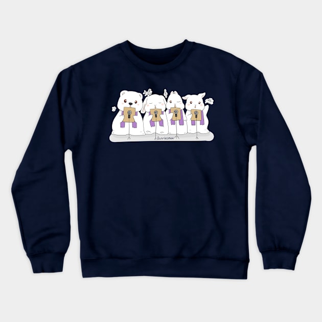 Bear and Bunny choir | Bunniesmee Praise and Worship Church Edition Crewneck Sweatshirt by GambarGrace